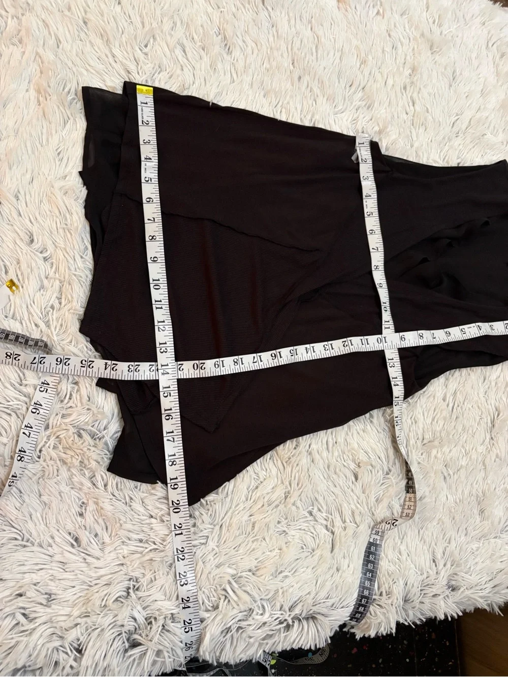 Simply Vera Vera Wang Black Waterfall Vest Size Small NWT Sheer Draped Layering